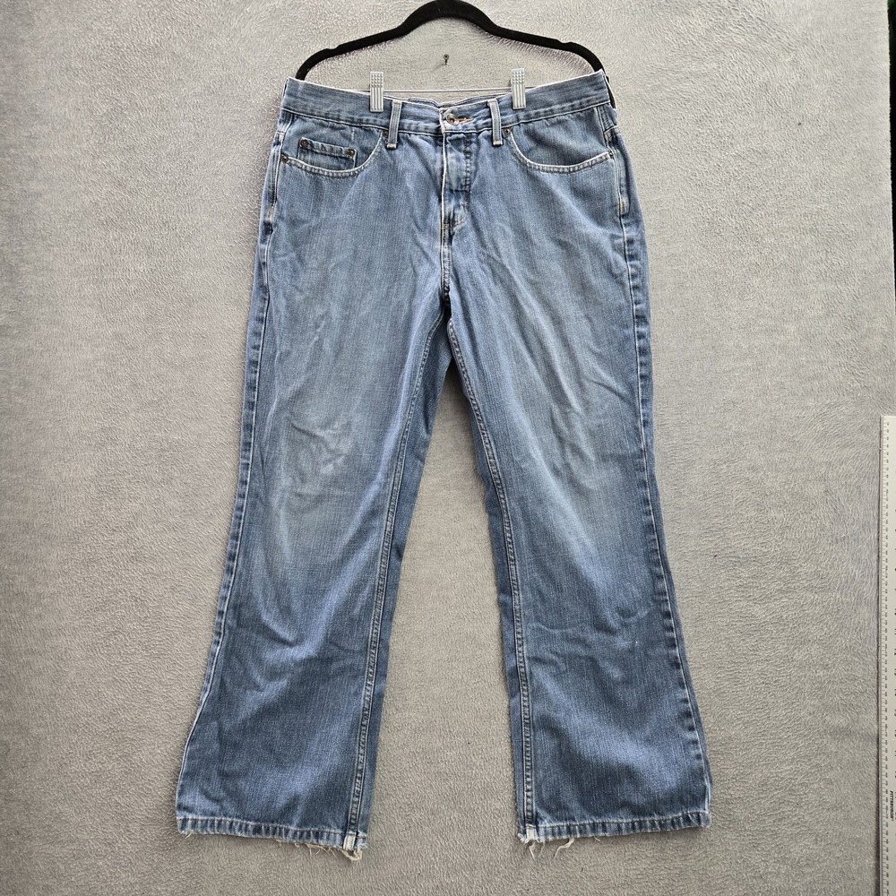 VINTAGE Anchor Blue Men Jeans 34X30 Denim Bootcut‎ Grunge Skater Y2K